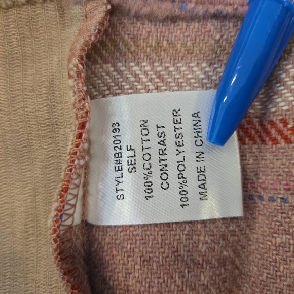 Jodifl Womens Plaid Corduroy Patchwork Shacket Jacket Shirt Brown Size Small - Picture 10 of 11